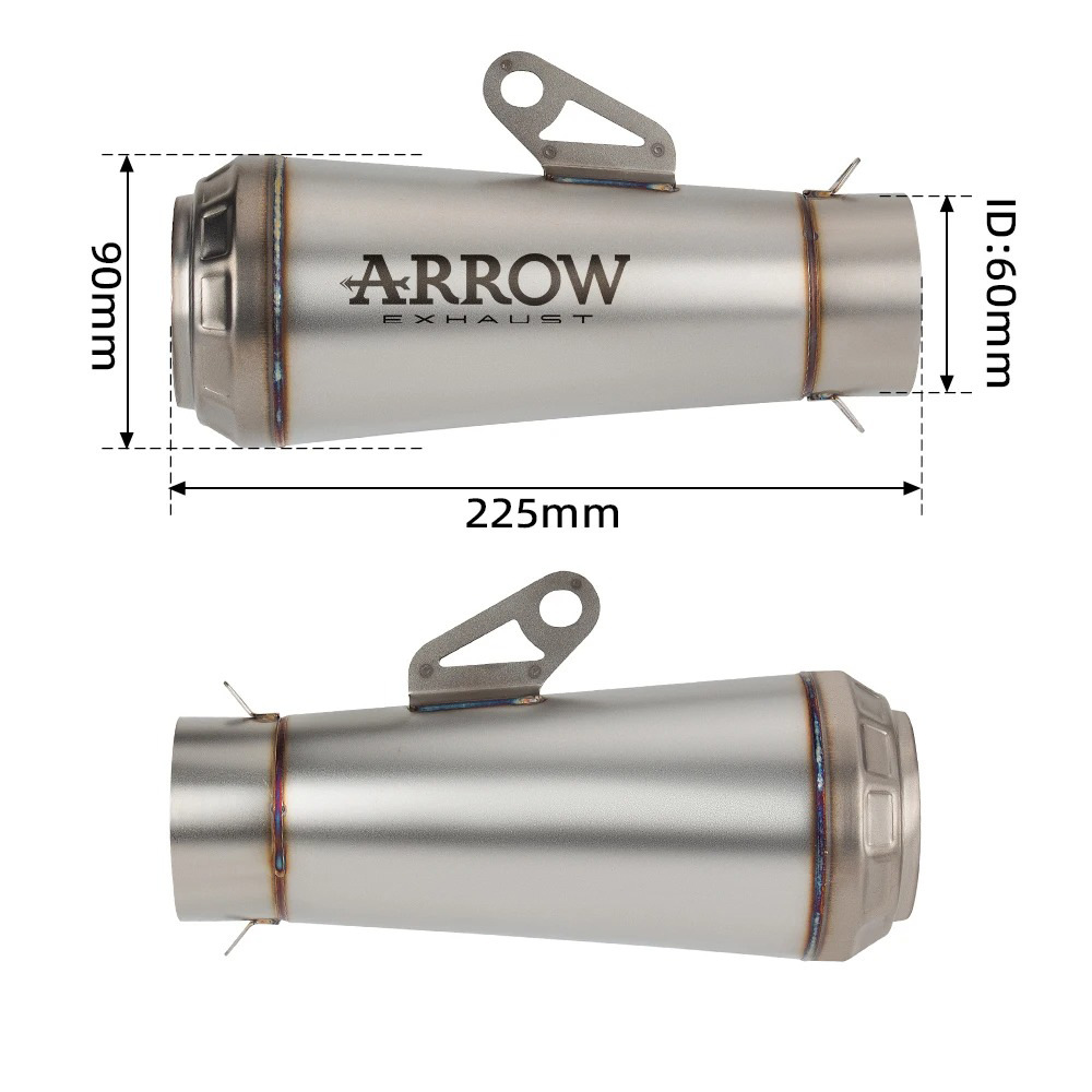 Motorcycle modified Wrigley exhaust pipe tail section stainless steel exhaust throat Z650/MT07/R3/R6/BJ300