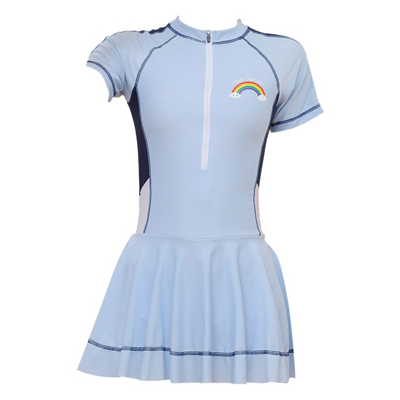 Traje de baño para niños de una sola pieza falda niña pequeña mediana y grande princesa Niña estudiante traje de baño estilo deportivo de niña traje de baño