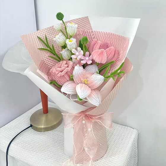 Women's Day handmade twisted stick bouquet diy material package goddess festival birthday gift for moms and elders