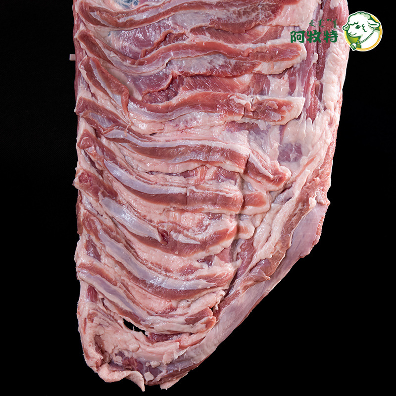 阿牧特冷鲜肋条肉冰鲜排酸鲜切肉内蒙火锅烧烤食材批发去骨肋排肉