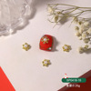 Metal Christmas diamond accessory for manicure, suitable for import, with snowflakes, wholesale