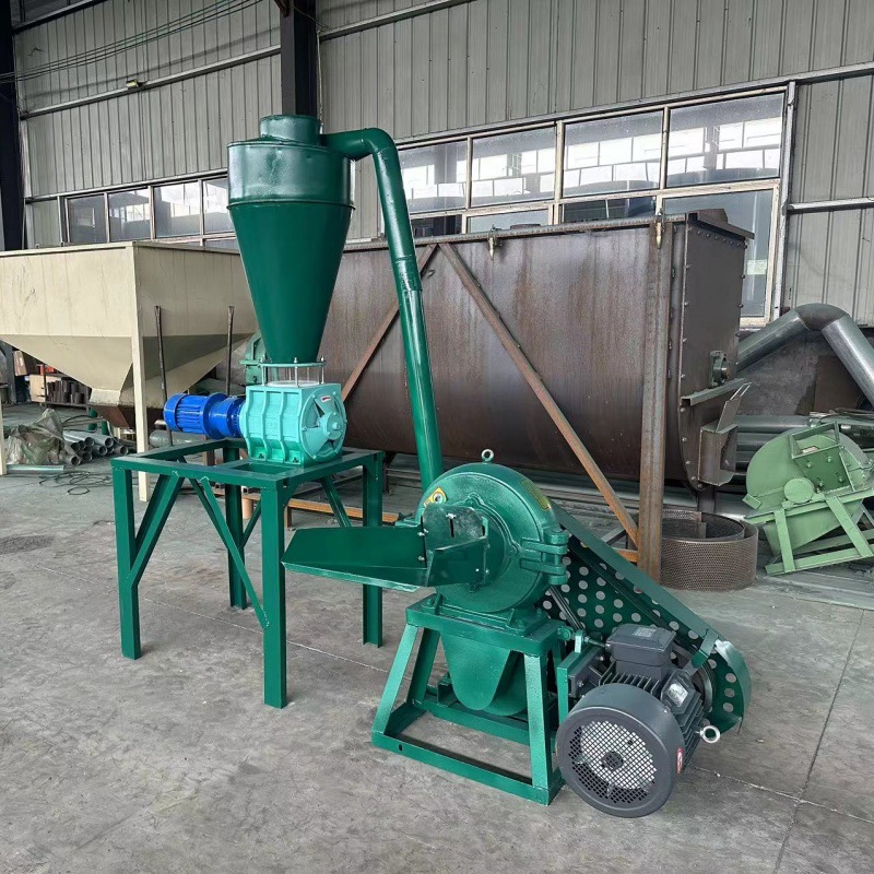 济宁新型材料粉碎机带除尘结块化工料粉碎机麸皮酒糟稻壳粉碎机