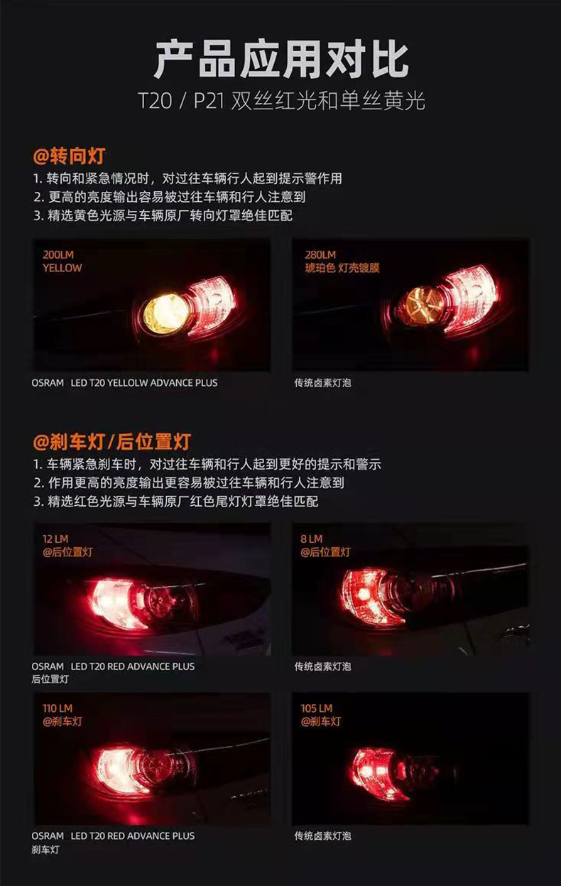 欧司朗 LED 辅助灯 1881 1891 1156 115