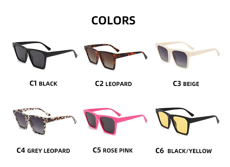 نمط IG أسلوب بسيط اللون الصامد الكمبيوتر مربع اطار كامل المرأة النظارات الشمسية display picture 6