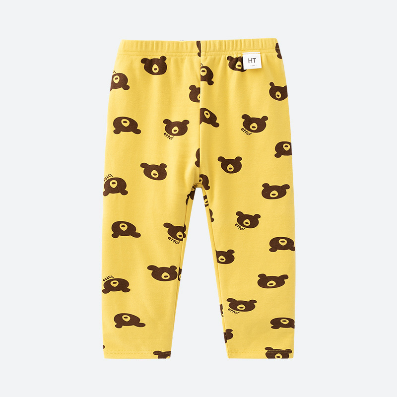 abbigliamento per bambini set di vestiti per la casa stampa orso cartone animato delicato sulla pelle e comodo per bambini e bambini di mezza età un pezzo spedizione diretta_voghion.com