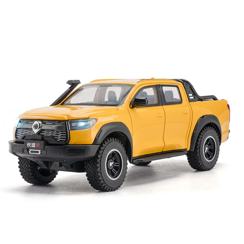 (Boxed) Simulation 1: 24 Great Wall Gun Lilun Gun Off-road Alloy Pickup Truck Model Ornaments Toys