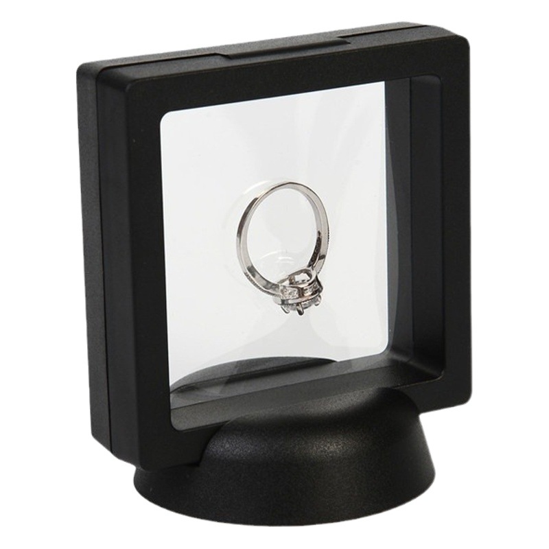 Caja de exhibición de película de PE transparente de 70*70, caja de suspensión de plástico, caja de regalo para monedas conmemorativas, insignias, joyas y monedas