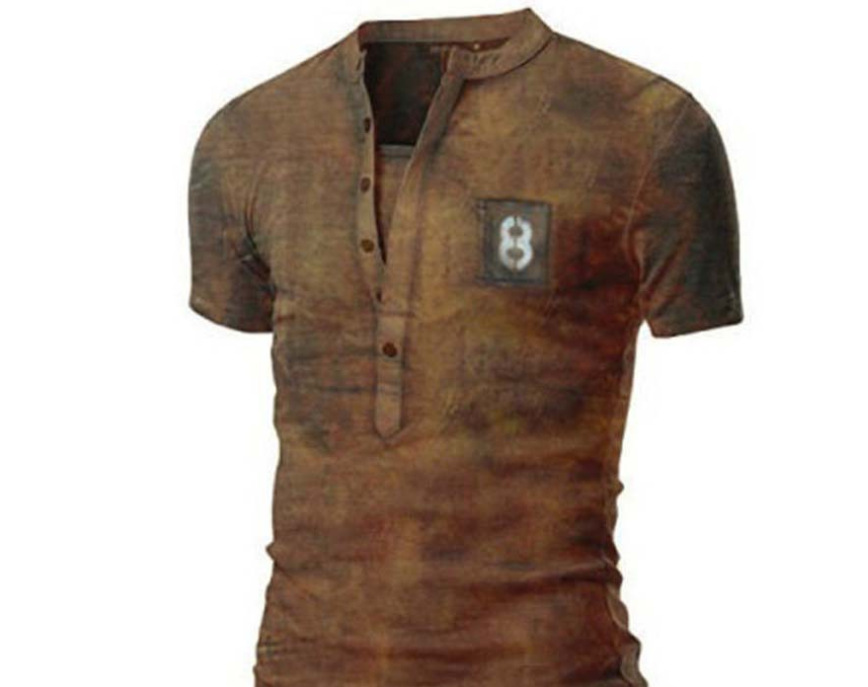 外贸夏季男装欧美男V领简约T恤XX0174