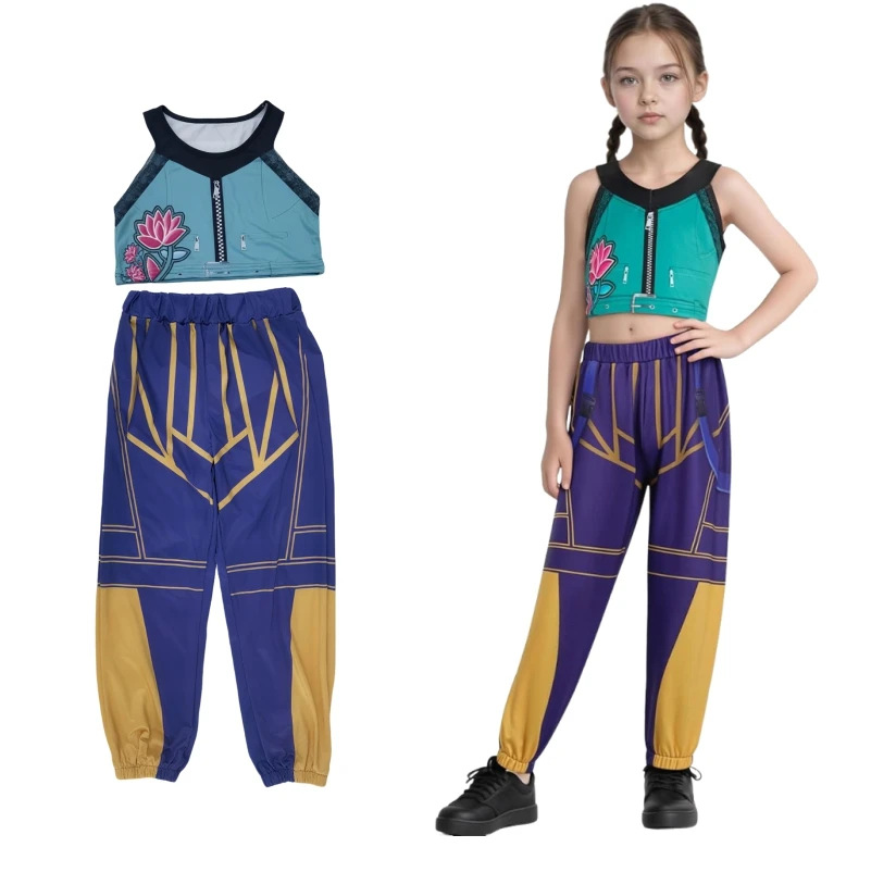Niñas demonios Cosplay cazadores de pop cantantes niños disfraces de Halloween disfraces de escenario disfraces en stock