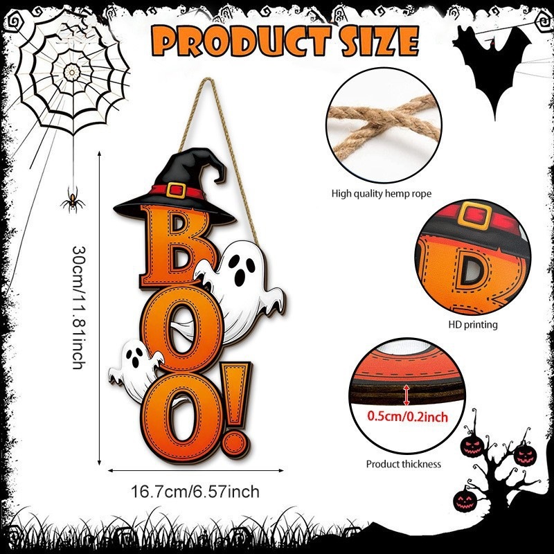 Colgante transfronterizo madera nueva atmósfera de fiesta de Halloween decoración del hogar patio decoración del vestíbulo lista de fabricantes de lote