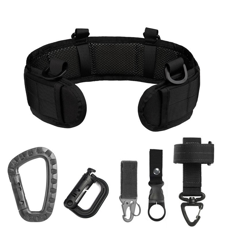 Cinturón táctico Molle para exteriores, para entrenamiento de CS en la vida real, cinturón multifuncional con múltiples combinaciones.