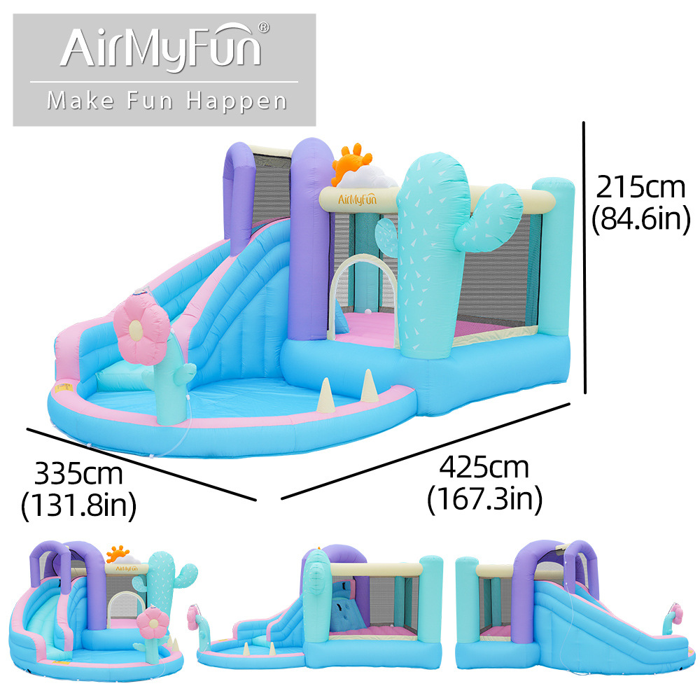 AMF | Pequeño parque infantil castillo inflable hogar tobogán para niños combinación de cama de salto pequeña fiesta fuerte inflable