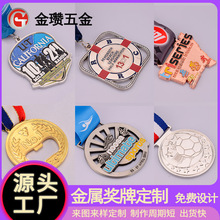 金属烤漆比赛奖牌定 制锌合金马拉松活动奖章运动会赛事奖牌制作