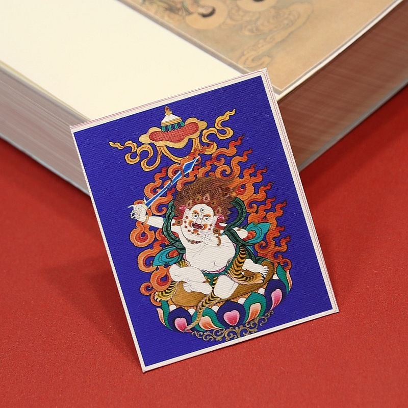 西藏式唐卡八大守护画芯卡心各种题材批发可定图可手绘描金|undefined