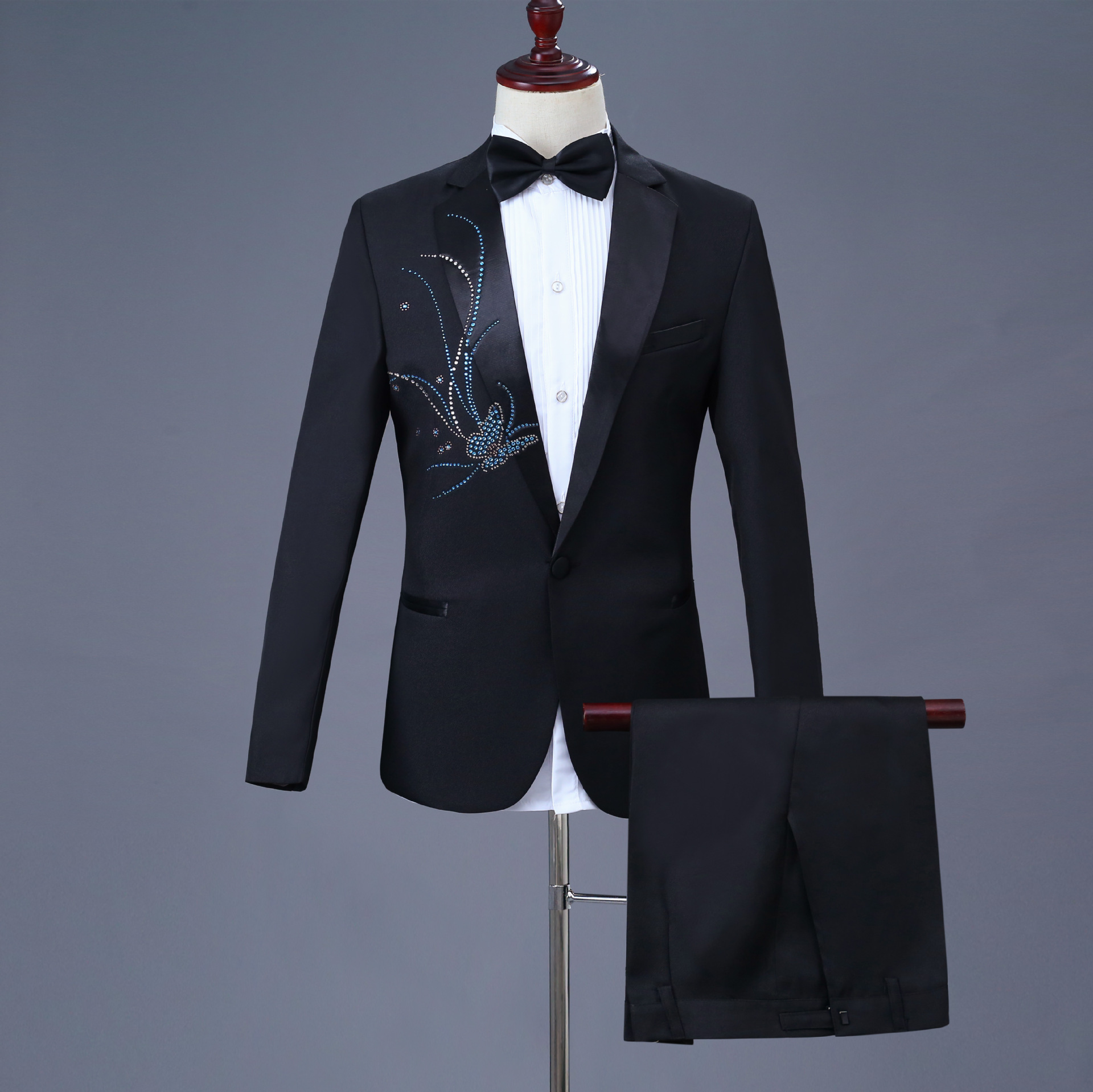 블랙 레이크 블루 다이아몬드 (재킷+바지+나비넥타이)