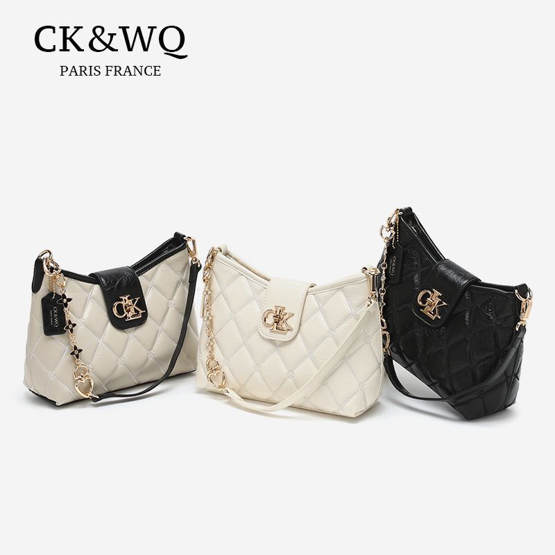 CK&WQ/2026 Spring/Summer New Product: High-Style Versatile Diamond Pattern Chain Handbag, Crossbody Bag, Shoulder Bag CK&WQ/2026 Spring/Summer New Product: High-Style Versatile Diamond Pattern Chain Handbag, Crossbody Bag, Shoulder Bag