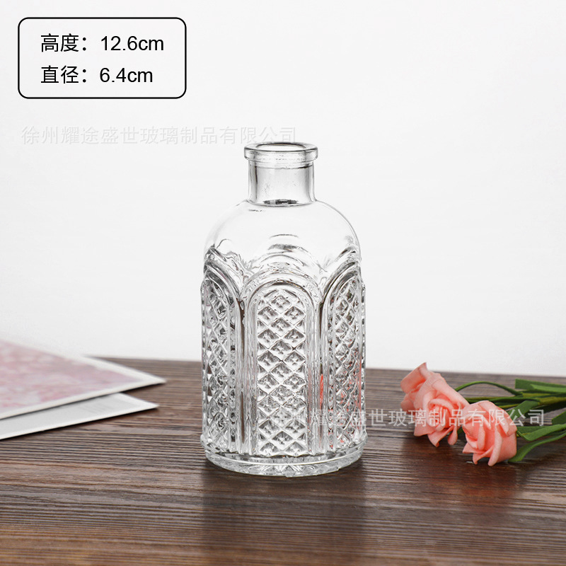 クロスボーダー卸売小さな花瓶装飾品、インスタイルホームデスクトップリビングルームフラワーアレンジメント、高級ガラス花瓶|undefined