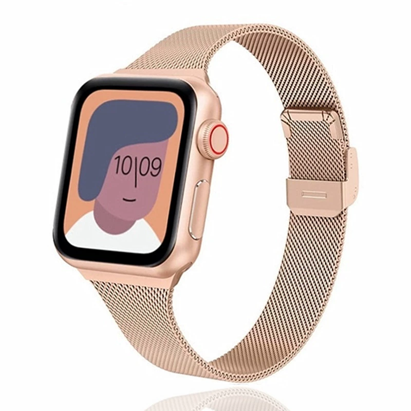 Применимо к Apple AppleWatch часы, тонкий пояс, двойной магнитный стальной ремешок iWatch