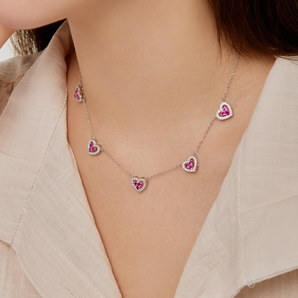 13g Weight Zircon Inlay Material Necklace Classification cable chain Chain Type 1 Piece Quantity Daily, Street Occasion 925 Sterling Silver Material Water Droplets, Heart Shape, Butterfly Pattern Women's Gender Inlay Design Simple Style Style 925 Sterling Silver Zircon Cable Chain Inlay Water Droplets Heart Shape Butterfly Necklace 6