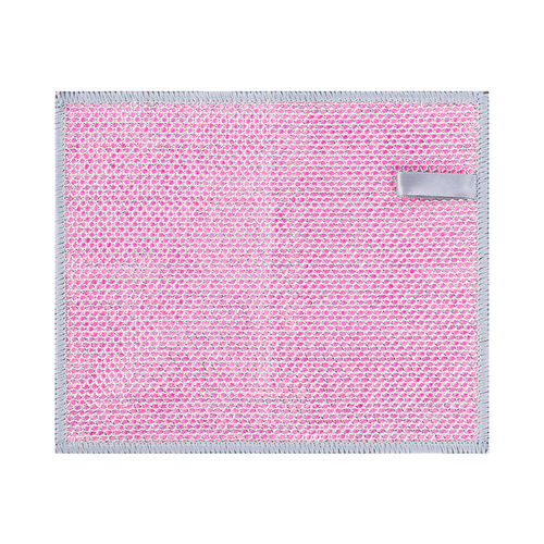 Dual-purpose silver wire cleaning cloth that does not stick to oil and does not damage pots, kitchen rags, multi-purpose water-absorbent thickened steel wire dishwashing cloth
