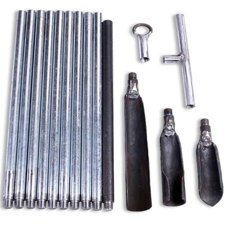 La cabeza de la pala de Luoyang toma tierra para cavar la tierra, perfora el pozo, perfora la tubería, pala, pala, muestreo arqueológico, pala, excavar el agujero del poste telefónico