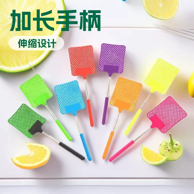 Мухобойка с утолщенной сетчатой поверхностью, пластиковая, прочная, для летнего домашнего использования, мухобойка от комаров с удлиненной ручкой, прочная и долговечная, для уничтожения плодовых мушек.