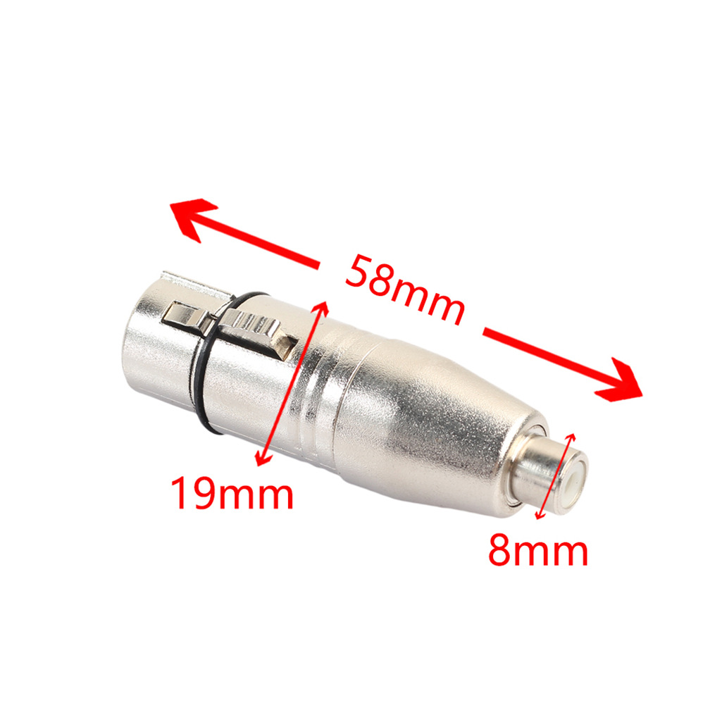 跨境现货货源 卡农母转RCA母音频转接头 铜芯 用于麦克风调音台