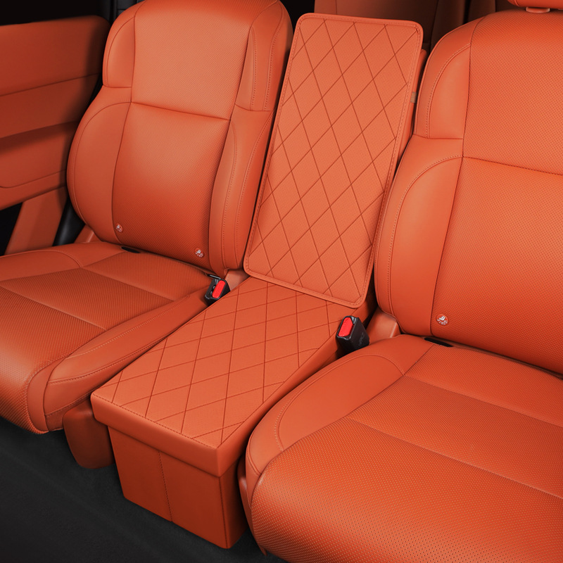 Ideal L8/L9 car special storage box two rows aisle leather car rear seat ideal one folding storage box