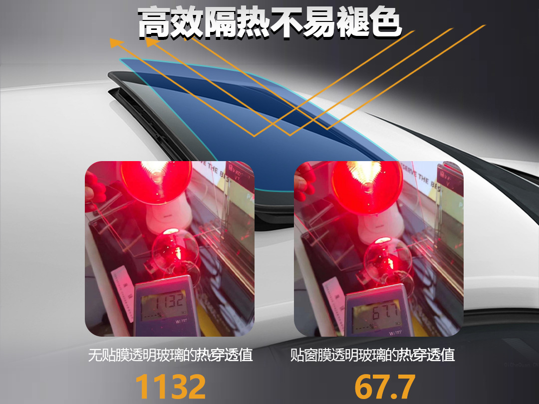 Kpu Glass Shield Outer Car Front Windshield Film Ghost Rose Purple Qi Donglai Explosion-Proof Film Anti-Flying Stones