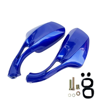 Motorcycle rearview mirror – View - blue-pair-comes-with-screw-pack