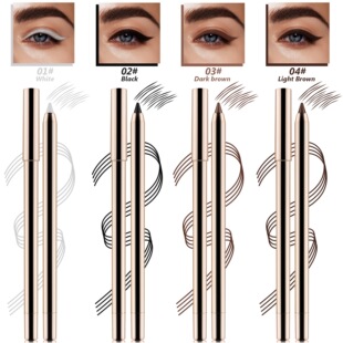 Cross-Border Makeup Automatic Retractable Eyeliner Gel Pen Silkworm Gel Eyeliner Eyeliner Waterproof and Easy to Color