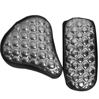 Seat cushion, seat cover — Cushion Cover Leather Sun Protection Breathable - leather-bright-silver-pointed-head-rear-seat