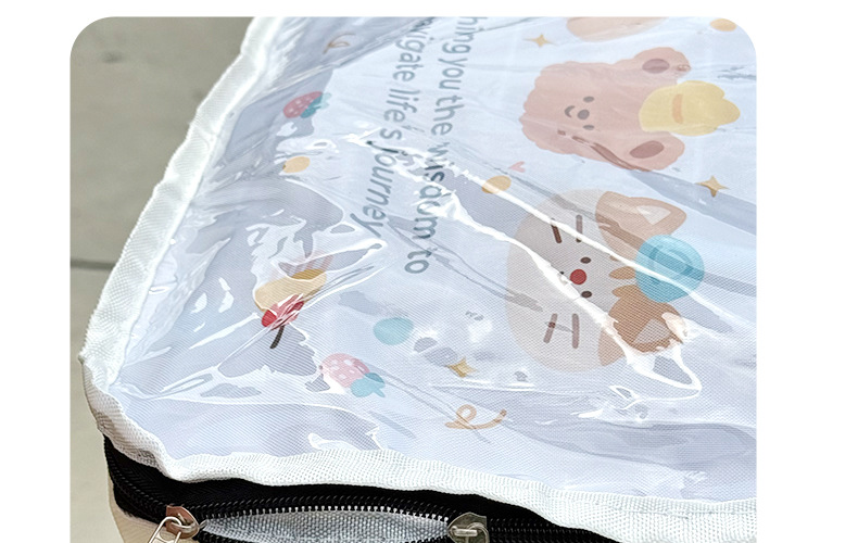 New electric bike front basket PVC waterproof cover, bicycle basket dust cover, cartoon-themed universal modification accessory