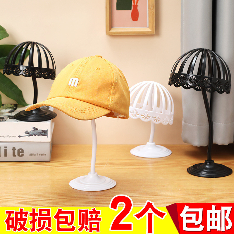 黒色成人帽子ラック帽子トート帽子サポート展示棚棚売り場道具プラスチックモデルスタンド白卸売り|undefined