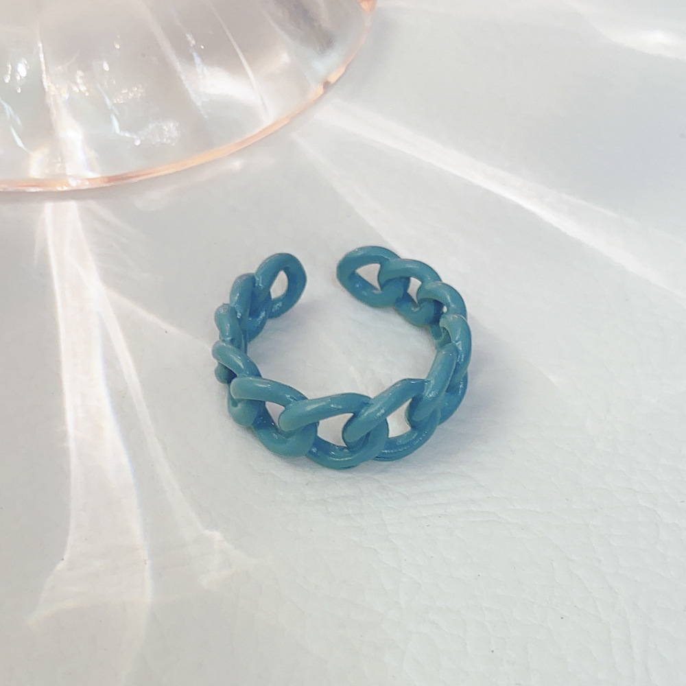 wholesale fashion threaded metal spray paint multicolor ring Nihaojewelry