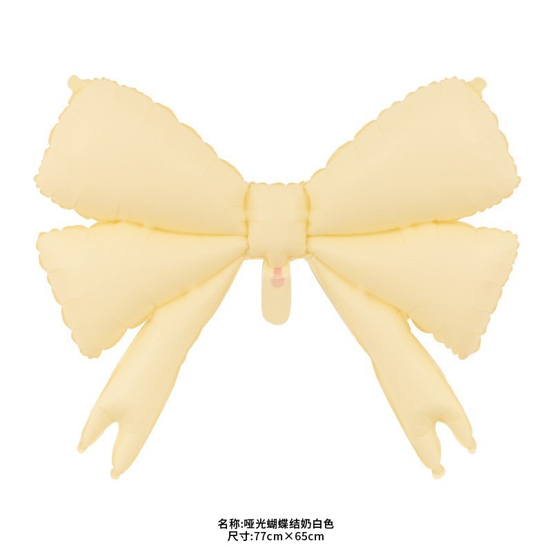 哑光马卡龙蝴蝶结铝膜气球儿童生日派对装饰成人派对布置铝箔气球|undefined
