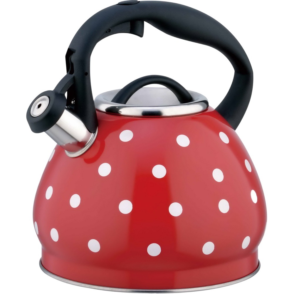 Hervidor de silbato 3.0L acero inoxciente con lunares, para inducción/gas – Producto para Amazon transfronterizo