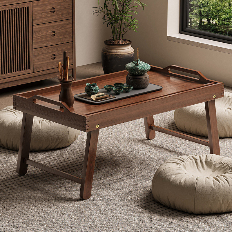 Tabla plegable tabla de té tabla de escritorio tabla baja tabla de estudio de ventana de sala de estar