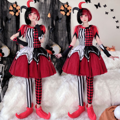 万圣节服装马戏团回魂小丑cos服装成人连衣裙哈利奎恩扮演出服装