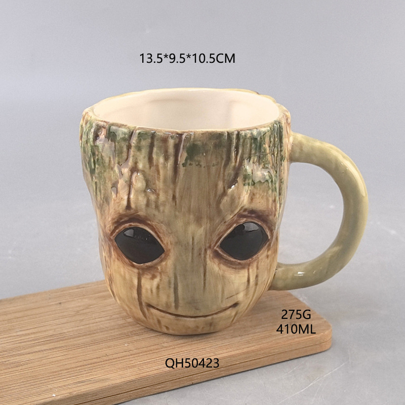 Galaxy guardia tridimensional Grut taza de cerámica reunión creativo Árbol Hombre Dibujos Animados Taza de agua