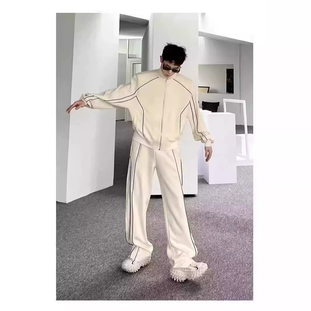 Новый набор из двух частей бренда Chao красивый, красивый, продвинутый спортивный костюм, мужской свободный, нейтральный широкий брюки