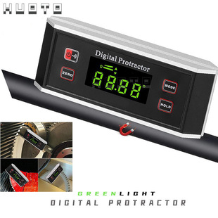 HUOTO IP54 digital display strip inclinometer slope ruler level protractor digital display inclinometer box angle ruler