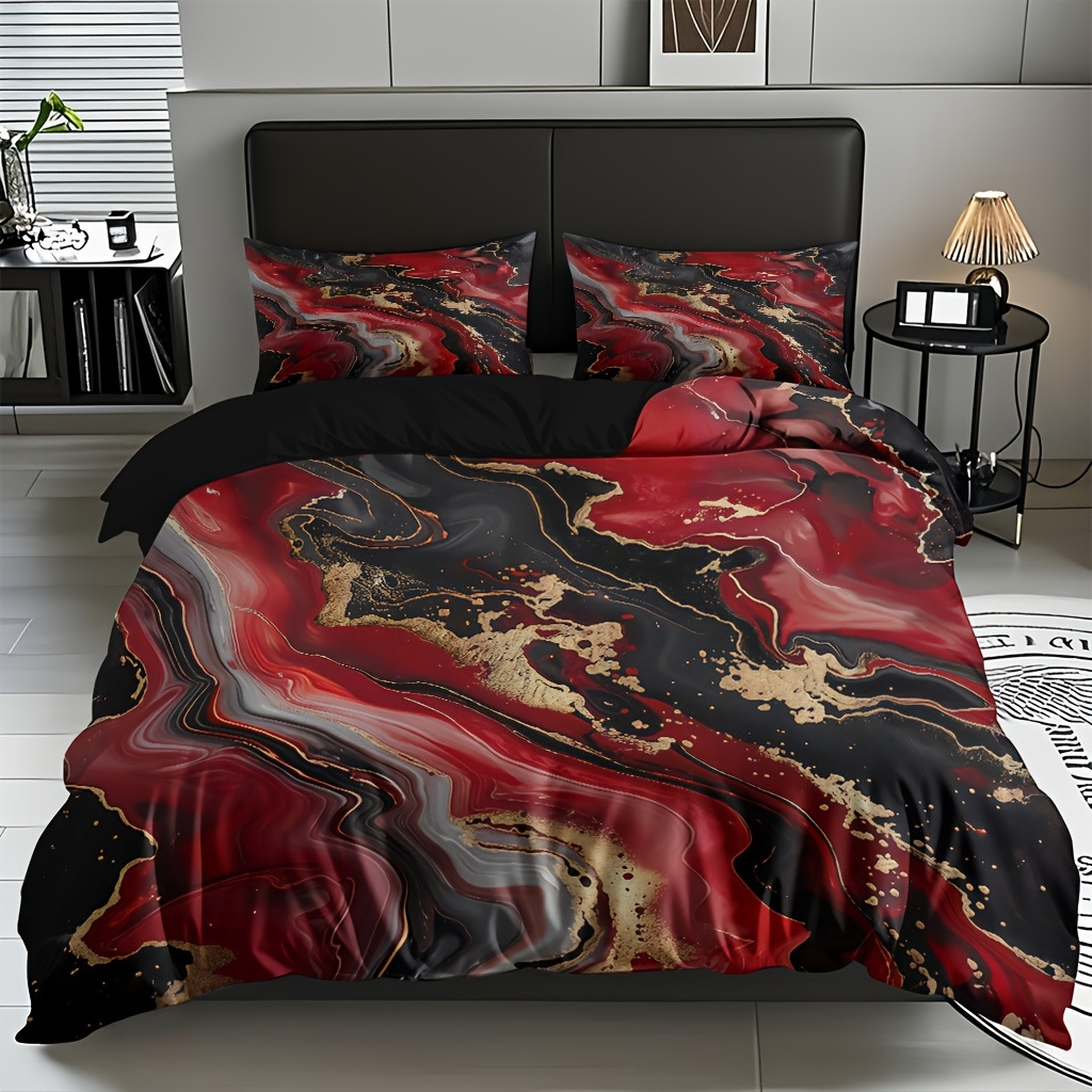 Transfronterizo tibetano azul oro mármol textura suave molienda impresión digital kit de colcha de tela se puede diseñar