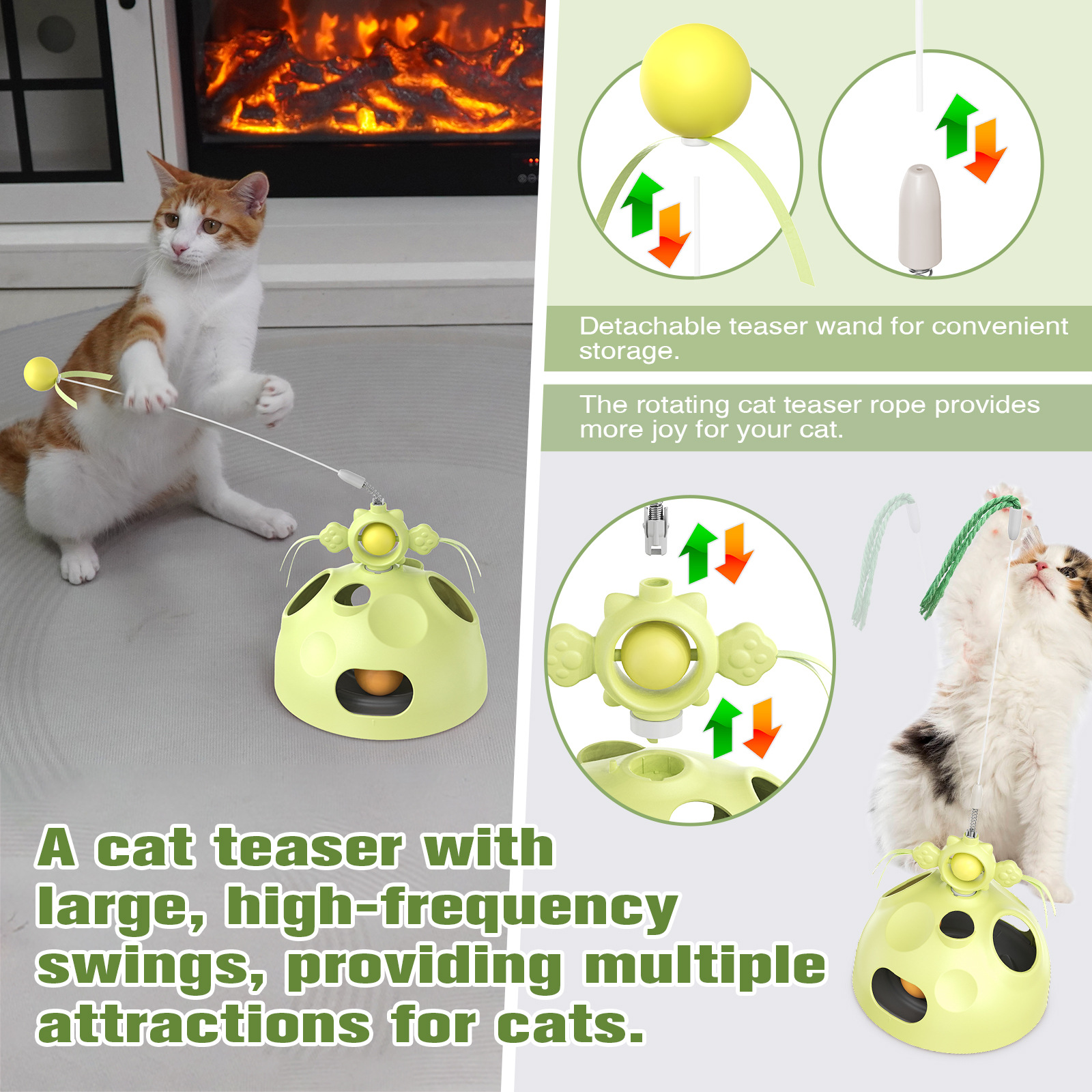 Wholesale 5-in-1 Cat Toy Treasure Box: Track Ball, Feather Teaser & Treat Dispenser
