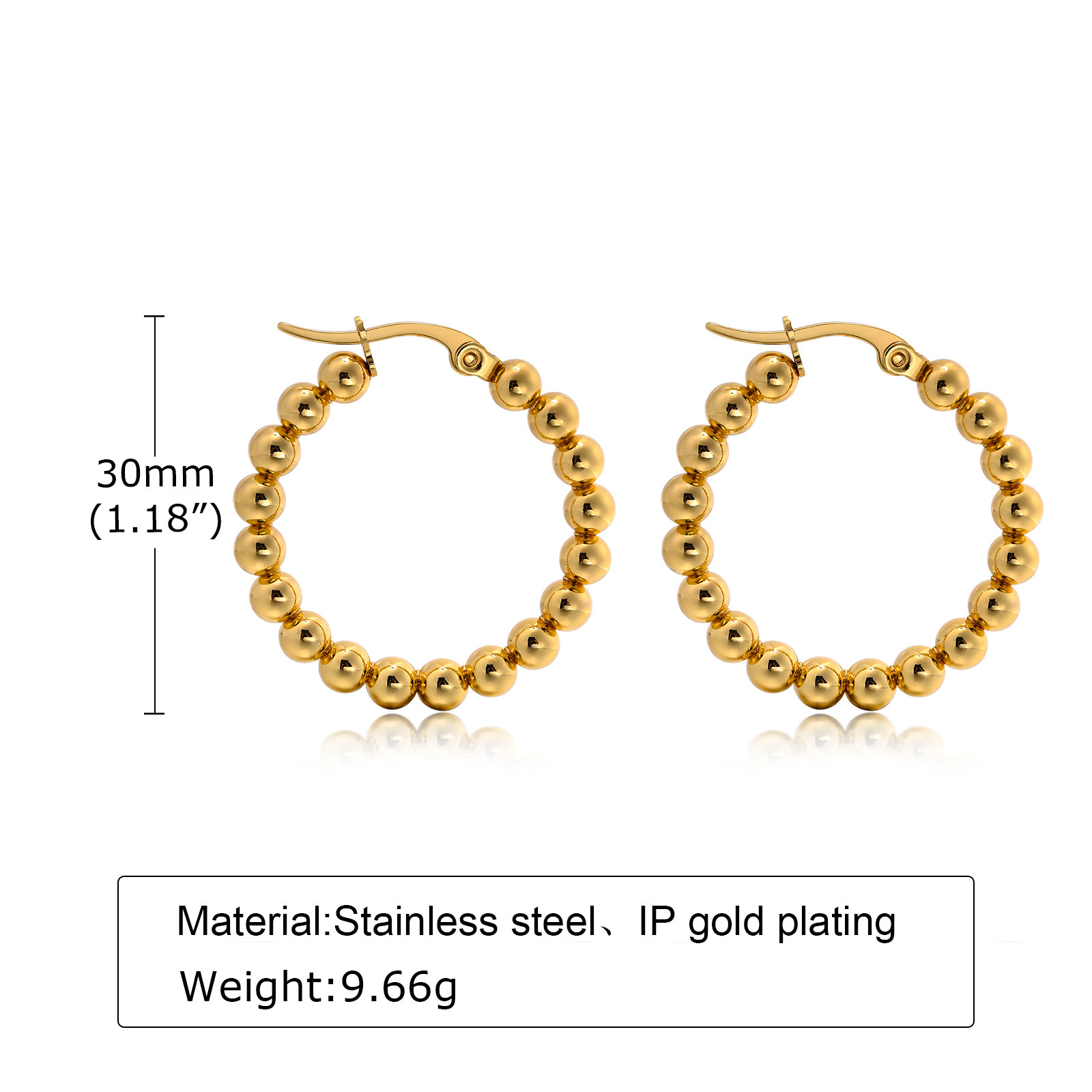 Simple Style U Shape Stainless Steel Earrings Plating Stainless Steel Earrings 1 Pair display picture 2