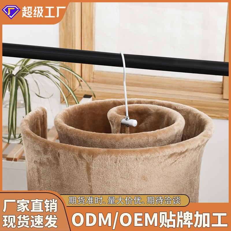Spiral hanger towel drying round folding bed sheet quilt rack seamless towel rack dormitory wholesale removable household