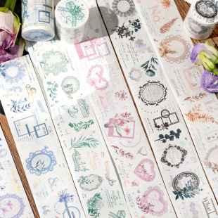 Twilight Tape Everywhere Flowers Series Art Hand-painted Hand Account DIY Material Decoration Cycle Sticker 6