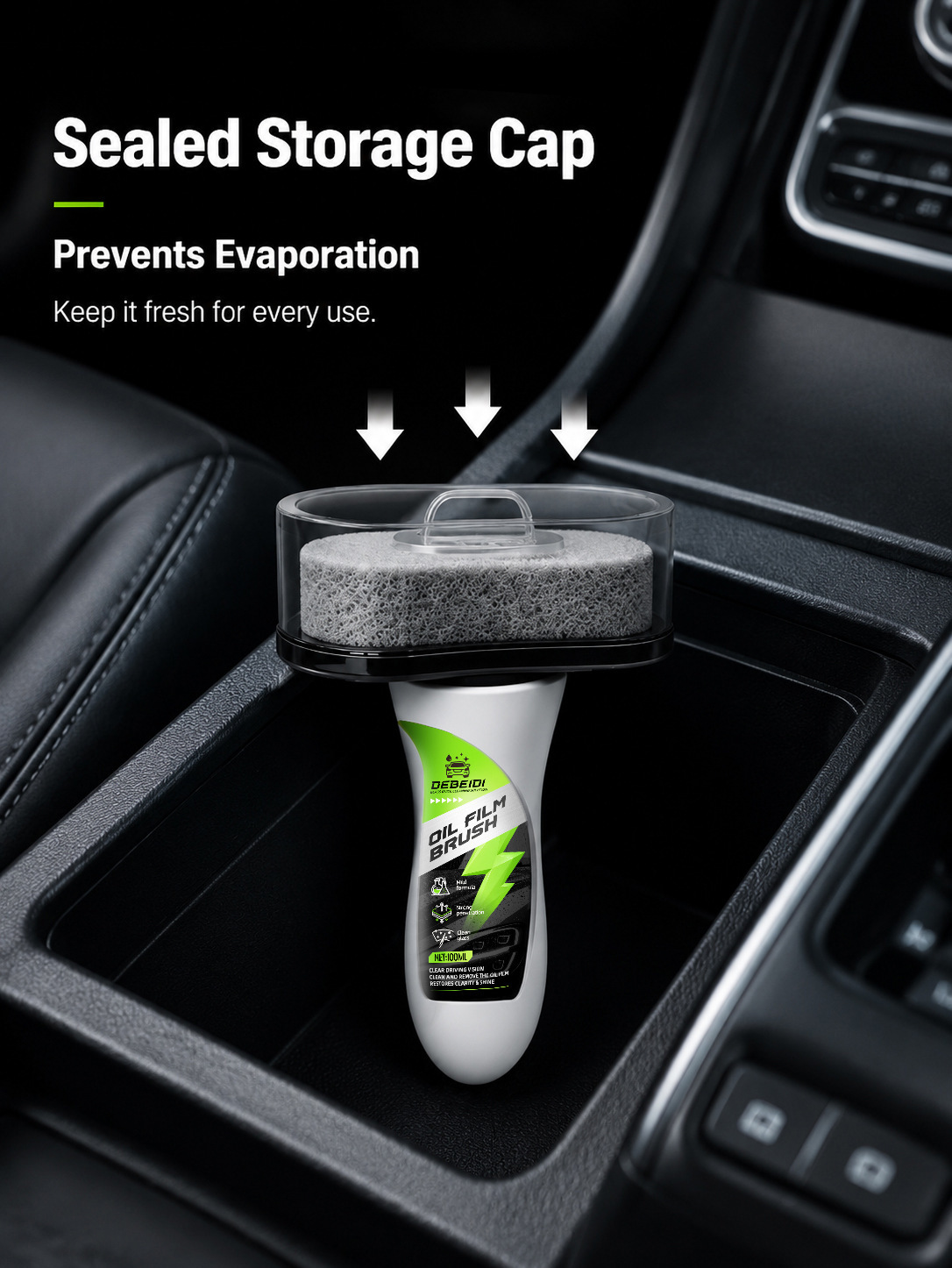 Car Glass Cleaning Kit, Handle Oil Film Brush, Oil Film Removal Coating Agent, Cross-Border Hot-Selling Foreign Trade Supply
