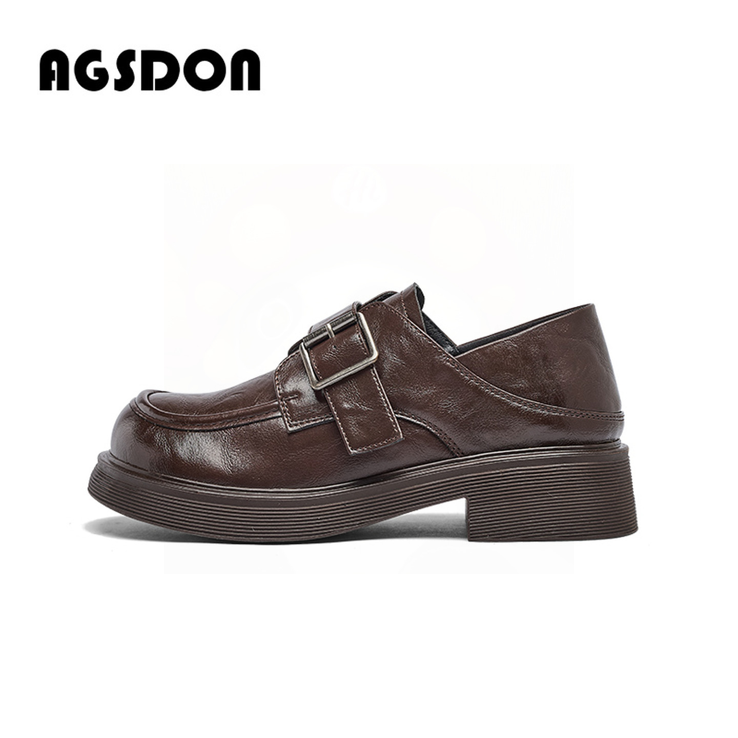 Augu Shiden negro Lefour zapatos de mujer 2026 primavera nueva suela gruesa estilo británico jk zapatos de cuero de viaje casuales