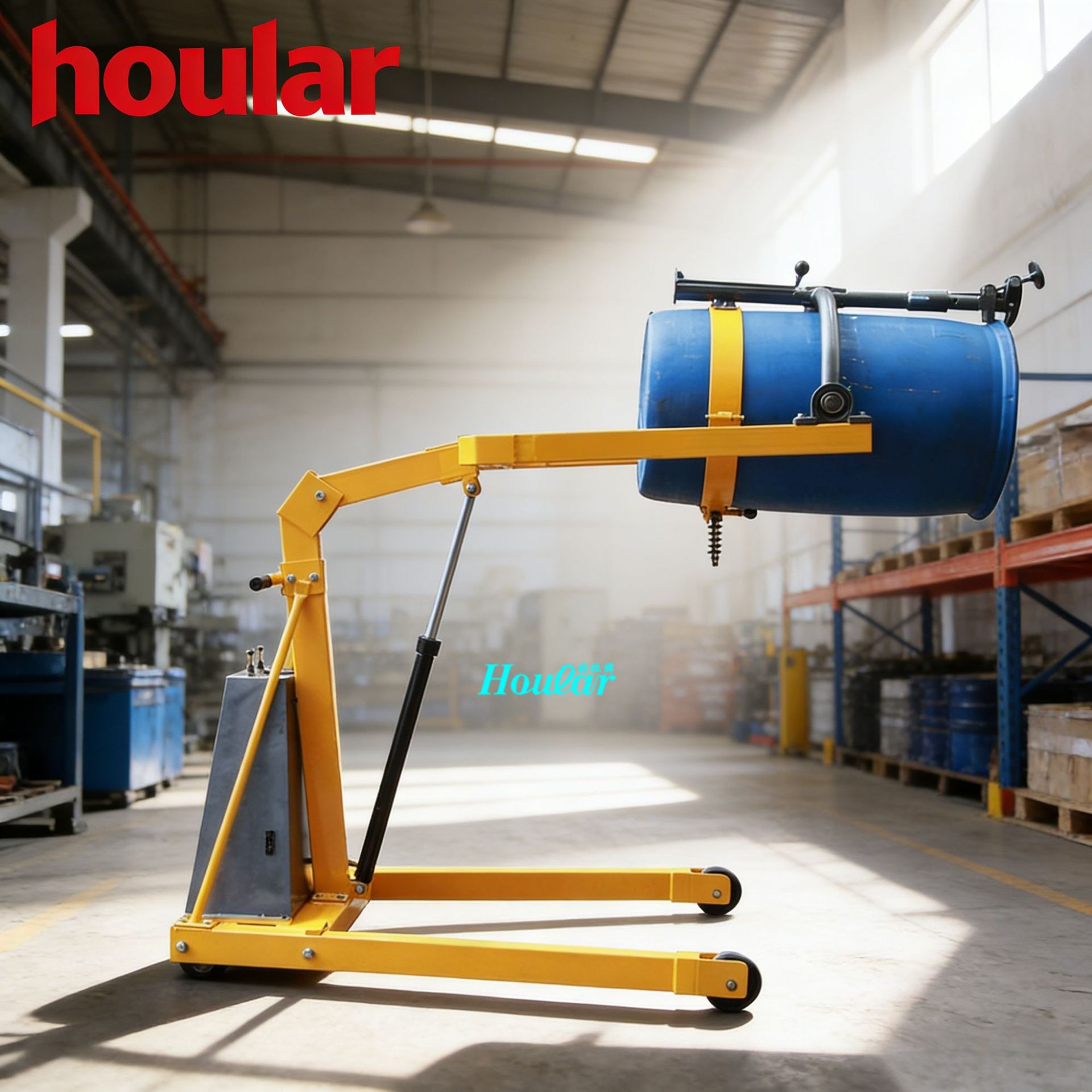 现货供应YL300半电动油桶倒料车电子称重油桶翻转倾倒倒料车